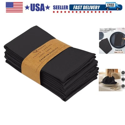 Cloth Napkins Set of 6, 18x18 Inches Napkins Cloth Washable, Soft, Durable, A... - Image 1 of 4
