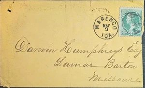 Marengo Iowa 3c Banknote c1870s-80s Iowa County Tp - Picture 1 of 2