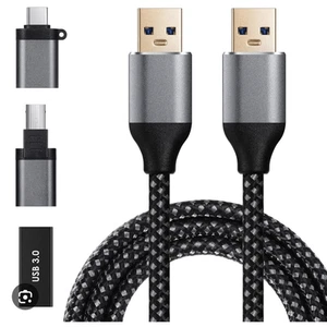 USB Cable 3.0 USB Male 3.0 to USB Female 3.0, USB 3.0 Male to Type C Cable - Picture 1 of 10