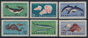 BULGARIA 1961 Fauna del Mar Nero 6v MNH** - Imagen 1 de 1