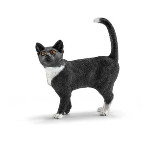 Black Cat Standing Farm World Animal Figure by Schleich 13770 - Picture 1 of 4