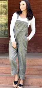 Goddess Gear Damen Latzhose Rose Bio Hanf Baumwolle Grau Taschen Medium - Bild 1 von 9