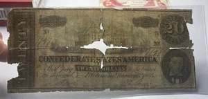 1864 Confederate CSA $20 Filler Note - Picture 1 of 4