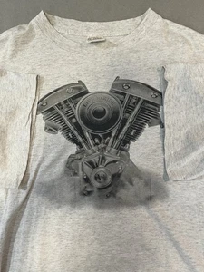 Vintage V2 Engine Single Stitch Graphic T-Shirt Gray Size XXL 2XL - Picture 1 of 6