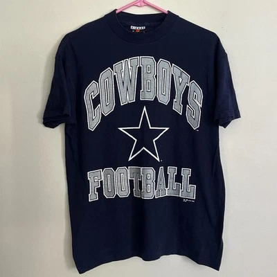 Camiseta Vintage Años 90 Dallas Cowboys Camisa Unisex Reimpresión Color Azul Marino AN53908 Foto 1 de 2