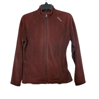 Chaqueta Quechua Mujer Marrón Polar Cremallera Completa Exterior Aventura Capa Talla L Foto 1 de 4