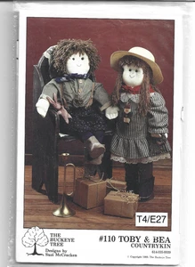 VINTAGE BUCKEYE TREE TOBY & BEA COUNTRYKIN DOLL PATTERN 1982 by SUZI McCRACKEN - Picture 1 of 1