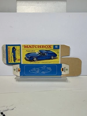BOX ONLY All Original Matchbox Lesney Superfast No 5 Lotus Europa Diecast Toy Ca - Image 1 of 4