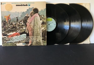 Various WOODSTOCK ORIGINAL SOUNDTRACK 1970 Cotillion 3 lp VG/G+ Lower Grade - Picture 1 of 11