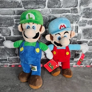Peluche Super Mario Orsacchiotti Mario & Luigi di Buona Roba 12'' + 14'' Nuovo con etichette - Foto 1 di 10