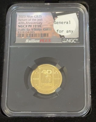 2023 1/4oz Gold Bullion Plus Return of the Jedi NGCX PF10 UC Return of the Jedi  - Image 1 of 4