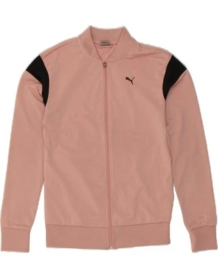 PUMA Womens Tracksuit Top Jacket UK 10 Small Pink Colourblock Polyester OF08 - Image 1 of 3