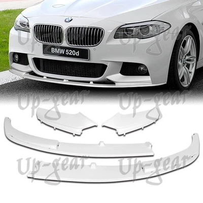 Parachoques delantero pintado blanco blanco para BMW F10 serie 5 2011-2016 M-Sport alerón labio Foto 1 de 4