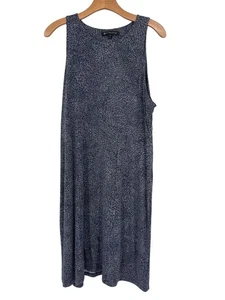 Athleta Santorini hochgeschlossenes Kleid marine Print Strick ärmellos Damen Gr. XL - Bild 1 von 4
