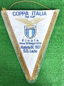 GAGLIARDETTO ATALANTA LAZIO FINALE COPPA ITALIA 19/20 MAGLIA SHIRT MATCH WORN - Picture 1 of 3