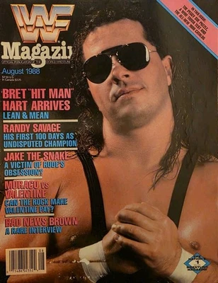 WWF Magazine August 1988 Bret "The Hit Man" Hart         - Image 1 of 4