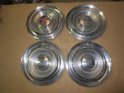 1959 59 1960 60 Rambler Rebel tapacubos llanta cubierta de rueda tapacubos 14" fabricante de equipos originales usado juego Z2 Foto 1 de 4