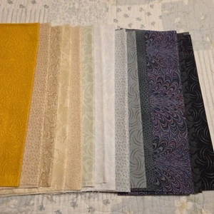 14 Piezas Algodón Fat 8s Negro-Crema 9 X 22 - Imagen 1 de 4