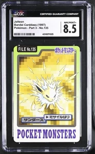 Pokemon 1997 Bandai Carddass #135 Jolteon Japanese Card CGC 8.5 NM/MINT Japanese - Picture 1 of 3