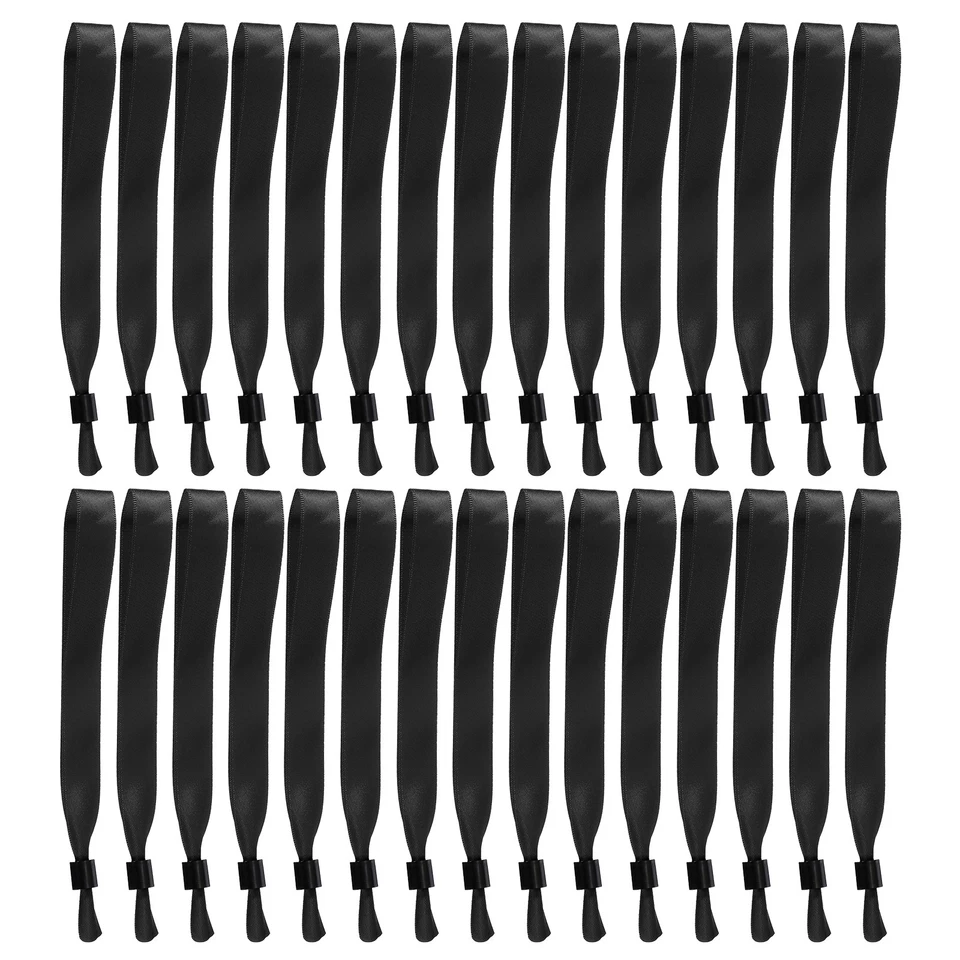 100 Pcs Cloth Event Wristband, Disposable Wrist Bands, Black - Image 1 of 4