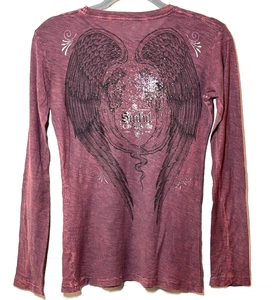 Sinful by Affliction Damengröße Medium Langarmshirt Y2K Grunge Goth USA - Bild 1 von 7