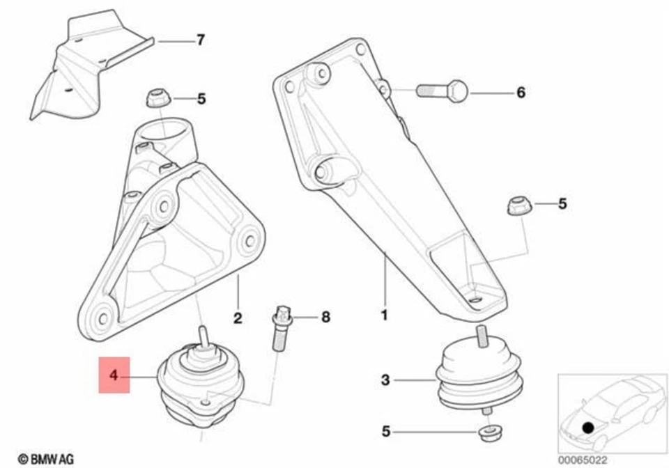 Original BMW E46 325xi 330xi Sedán Vagón Montaje Motor 22116750862 Foto 1 de 1