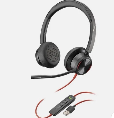 Poly Blackwire 8225 USB-C/A Wired Headset –ANC Noise Cancelling Teams Teams Zoom - Image 1 of 4