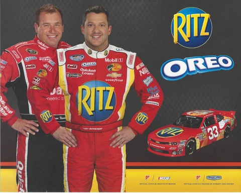 2013 TONY STEWART RYAN NEWMAN "OREO RITZ RCR" #33 NASCAR NATIONWIDE POSTCARD Cover