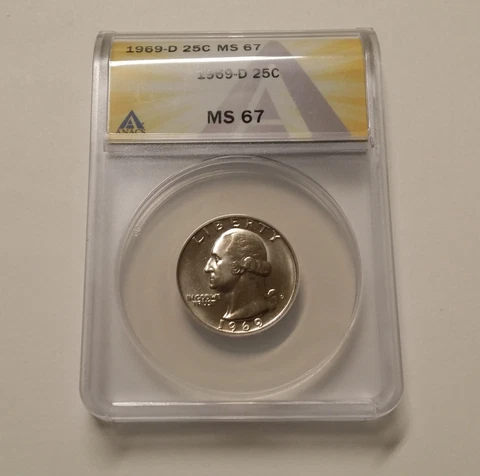 1969 D Washington Quarter ANACS MS67 (002) Cover