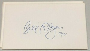 BILL RODGERS NEW YORK NYC MARATHON SIGNED AUTOGRAPHED 3x5 INDEX CARD COA 