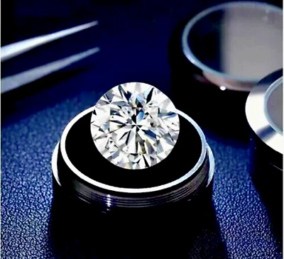 Lab-Grown Certified Round Cut Diamond CVD Loose Diamond D VVS1 Clarity 0.50-5cts - Image 1 of 4