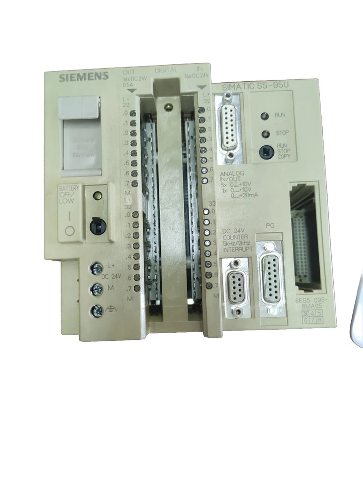  Siemens Simatic S5 CPU 6ES5 095-8MA05 S5-95U Automata - Imagen 1 de 3