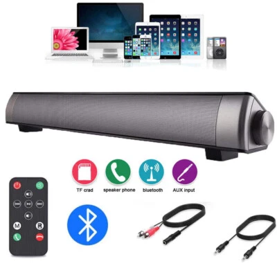 PC Lautsprecher Bluetooth Boxen mit Fernbedienung für Laptop Computer Bass USB - Bild 1 von 4