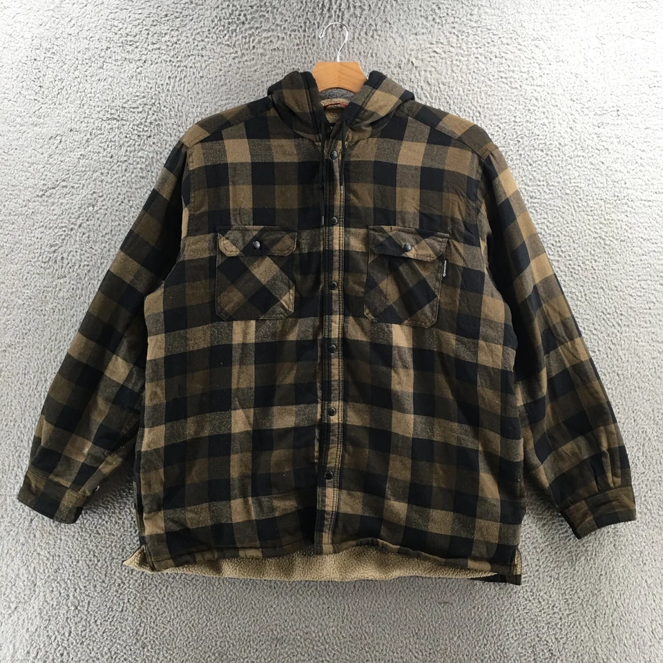 Chaqueta con Capucha Wolverine Para Hombre XXL Multi Cuadros Mezcla de Algodón Con Capucha Manga Larga Foto 1 de 4