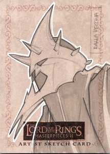 Witch King The Lord of the Rings Masterpieces II Artist Sketch Card Topps 1/1 - Picture 1 of 2