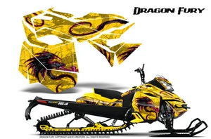 SKI-DOO REV XM SUMMIT SNOWMOBILE CREATORX GRAPHICS KIT DRAGON FURY PINK YELLOW - Picture 1 of 1