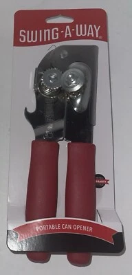 SWING-A-WAY Portable Manual Steel Can Opener with Bottle Opener - Red - Image 1 of 3