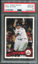 Jose Altuve 2011 Topps Update PSA 10 Rookie RC US132 - Houston Astros 2B MVP