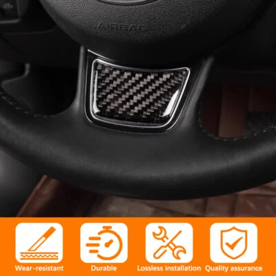 Carbon Fiber Steering Wheel Chin Interior Sticker Trim For Audi A6 A7 2012-18 - Изображение 1 из 4