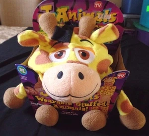 BOYS OR GIRLS NEW NIB STUFFED ANIMAL BLANKET SLEEPER PAJAMAS MEDIUM GIRAFFE BODY - Picture 1 of 2
