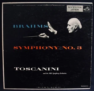 BRAHMS: Symphony No. 3~Arturo Toscanini~RCA VICTOR #LM 1836 (Red Seal) - Imagen 1 de 3