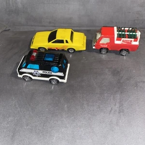 Buddy L Lot - Pressed Steel Coca Cola , Police Car, Race Car Vintage 1980s - Picture 1 of 7
