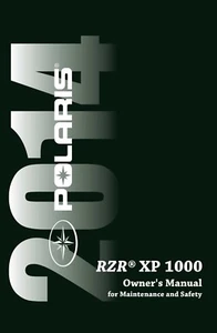 Polaris RZR XP 1000 2014 Owners Manual NEW PAPERBACK Side by Side - Picture 1 of 1