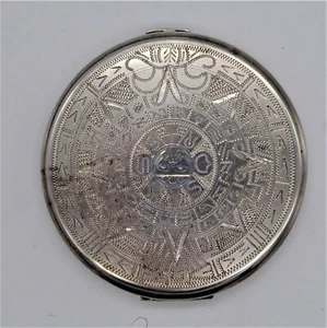 STERLING SILVER COMPACT MADE IN MEXICO - Picture 1 of 6