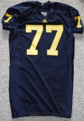 MICHIGAN WOLVERINES JAKE LONG JERSEY AUTHENTIC LONG MICHIGAN GAME CUT JERSEY 48 - Image 1 of 4