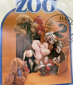 Carols Zoo Rabbit PLUSH 2 piece SEWING PATTERN Stuffed Toy with 2 sets of Eyes - Picture 1 of 4