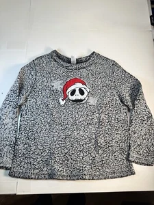 Disney Night Before Christmas Womens Medium Sweatshirt Fuzzy Warm Large - Picture 1 of 7