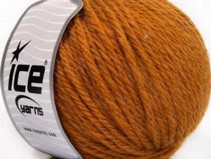 3-Skein Lot Superbulky Wool Yarn 3x100g/100m Dark Gold - Picture 1 of 4
