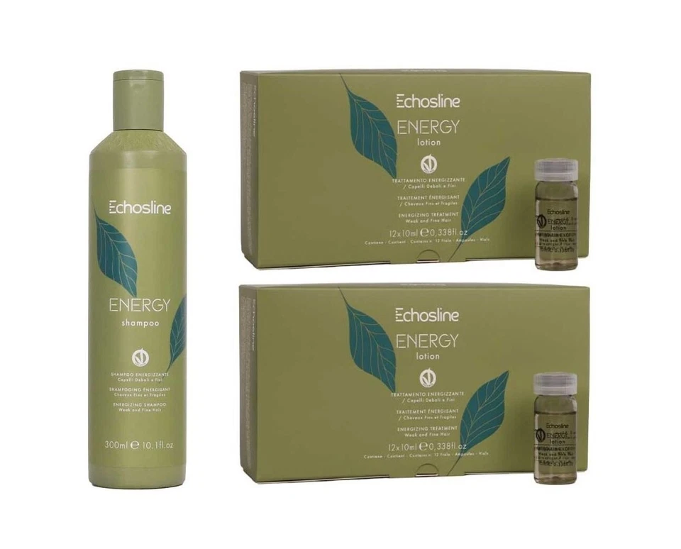 Echosline Shampoo Anticaduta 300ml + 2 Conf. Lozioni Anticaduta (12pz x10ml)