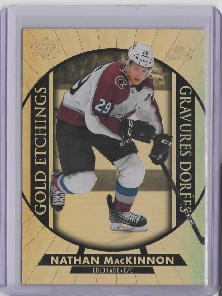 2020-21 Upper Deck Tim Hortons Gold Etchings #G5 Nathan MacKinnon	 - Image 1 of 2